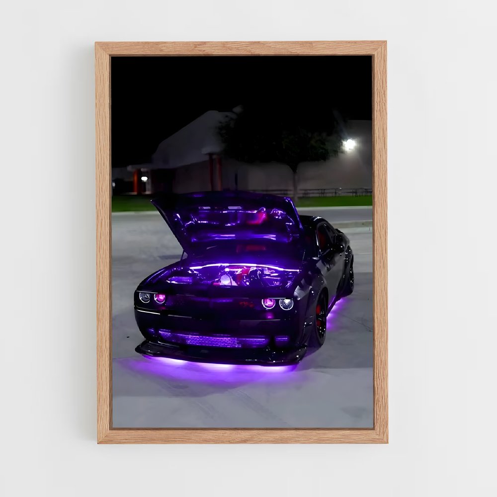 Poster Hellcat Enflammée – affiche Dodge (vue 4)